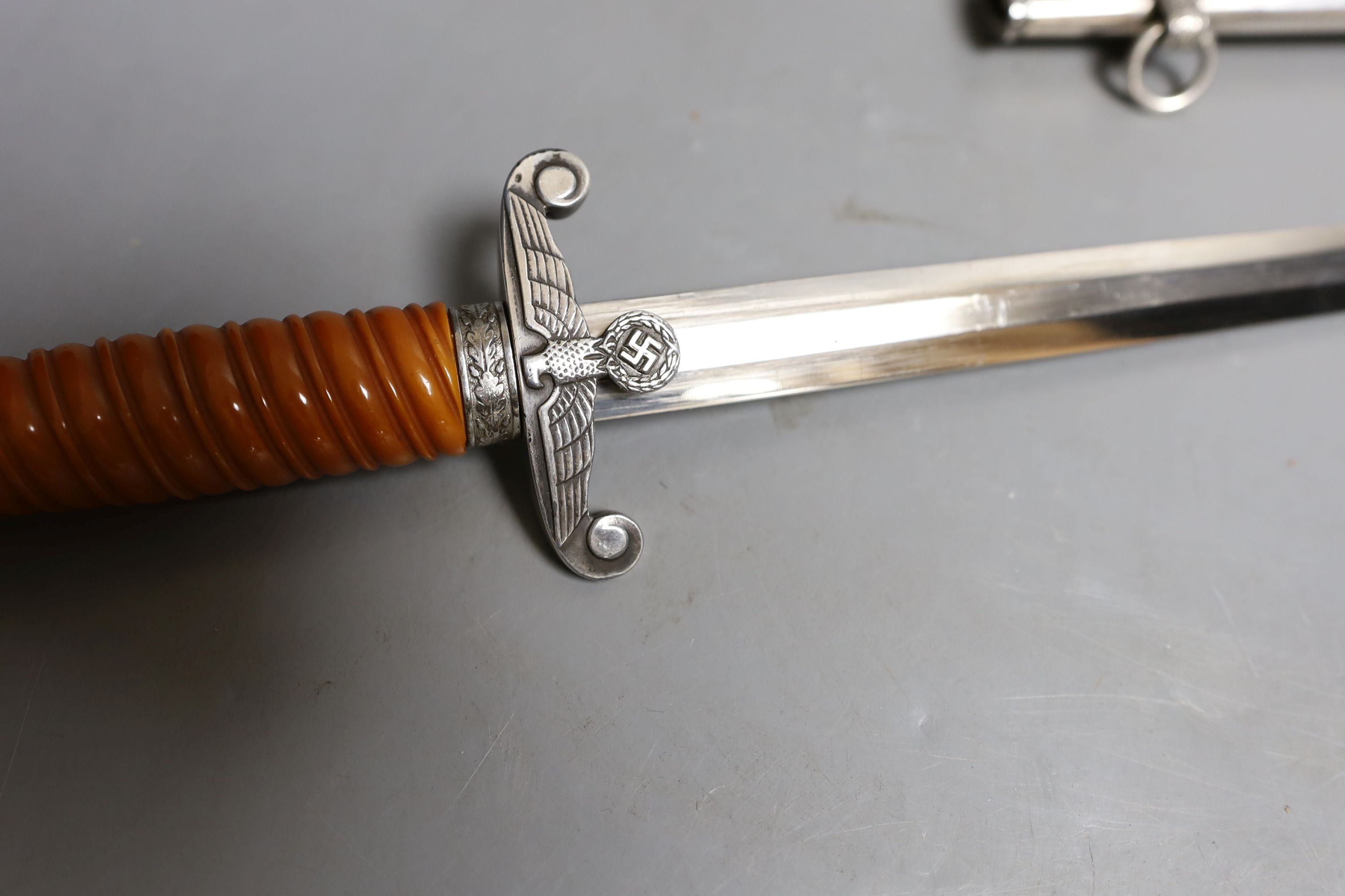 An original German navy officer's dagger, no maker, 40 cms long.
